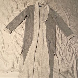 Long Grey and Off-white Cardigan